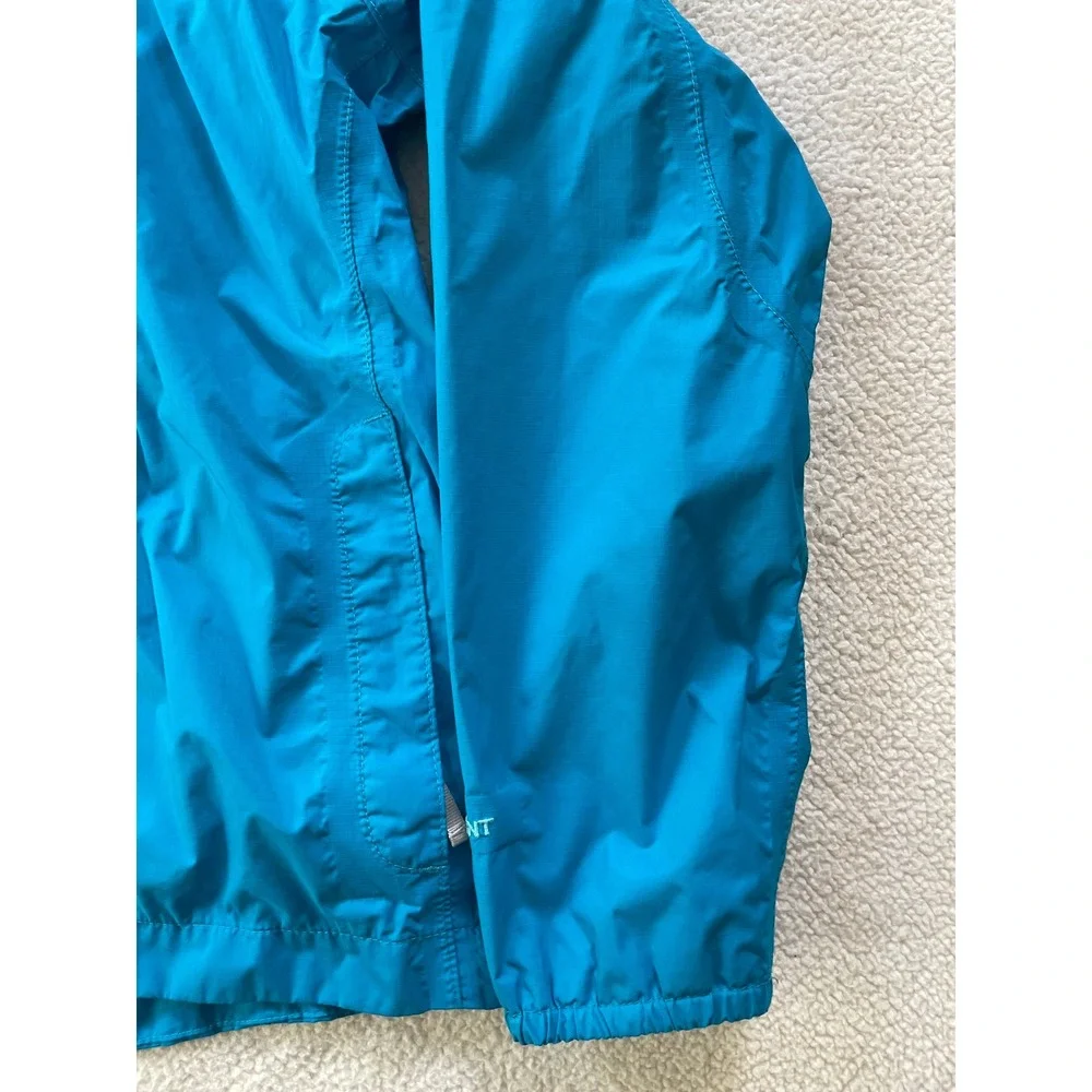 The North Face Girls Medium 10/12 HyVent Rain Jacket Blue Waterproof Hooded